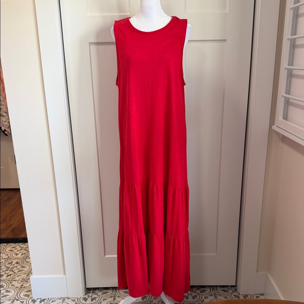 J. Jill Vibrant Red Maxi Dress